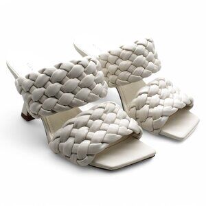 Marc Fisher Womens Toree Faux Leather Dressy Slide Sandals